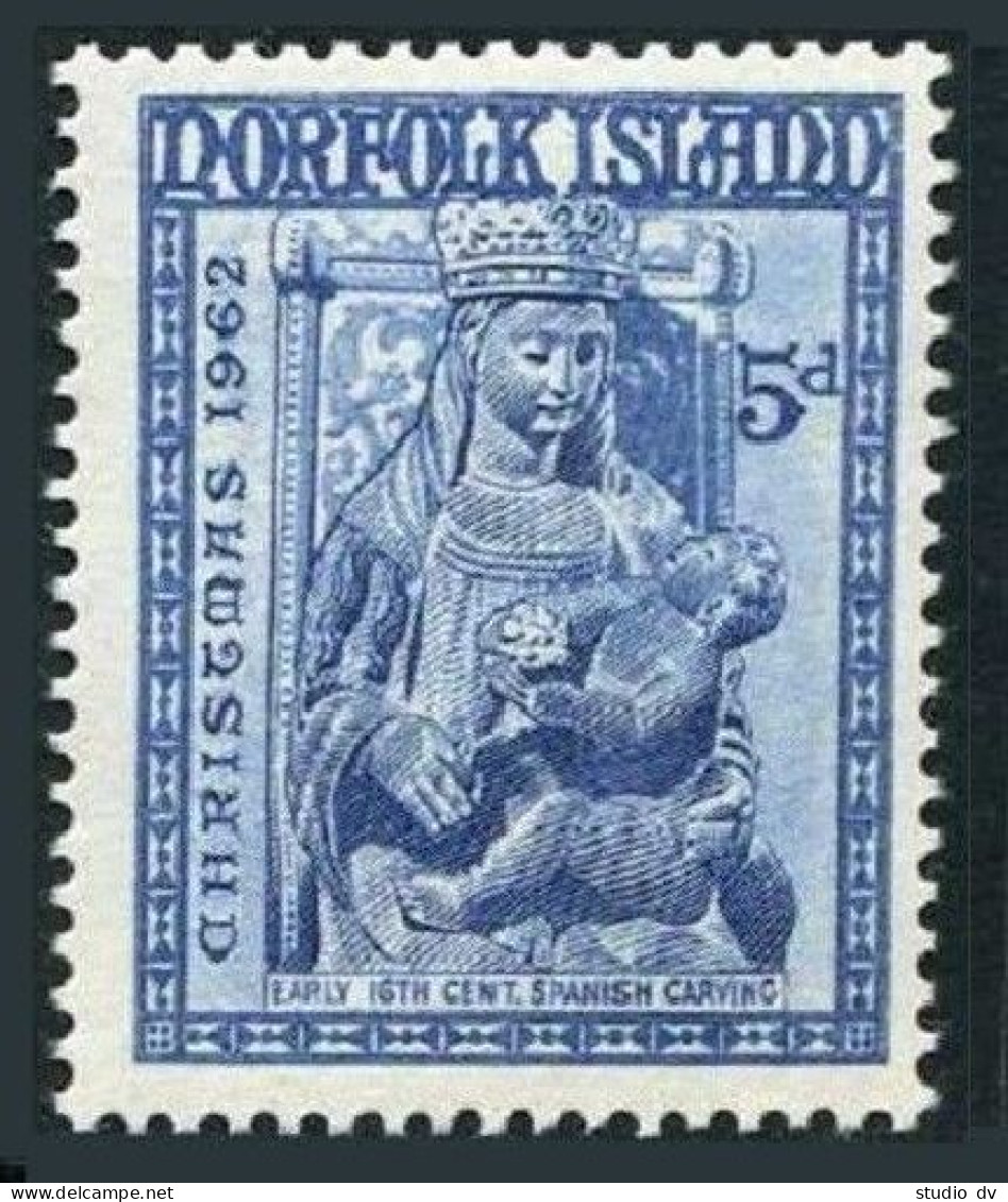 Norfolk 45, MNH. Michel 55. Christmas 1962. Madonna And Child. - Ile Norfolk