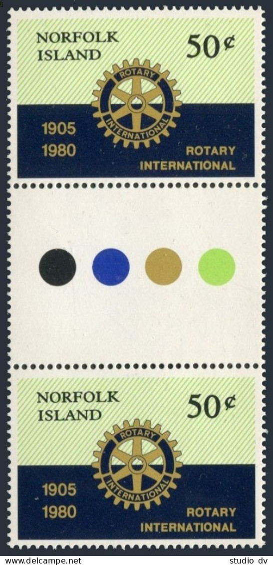Norfolk 255 Gutter, MNH. Michel 238. Rotary International, 75th Ann. 1980. - Norfolkinsel
