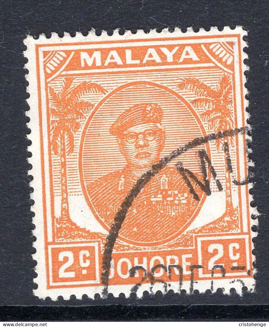 Malaysian States - Johore - 1949 Sultan Sir Ibrahim - 2c Orange Used (SG 134) - Johore