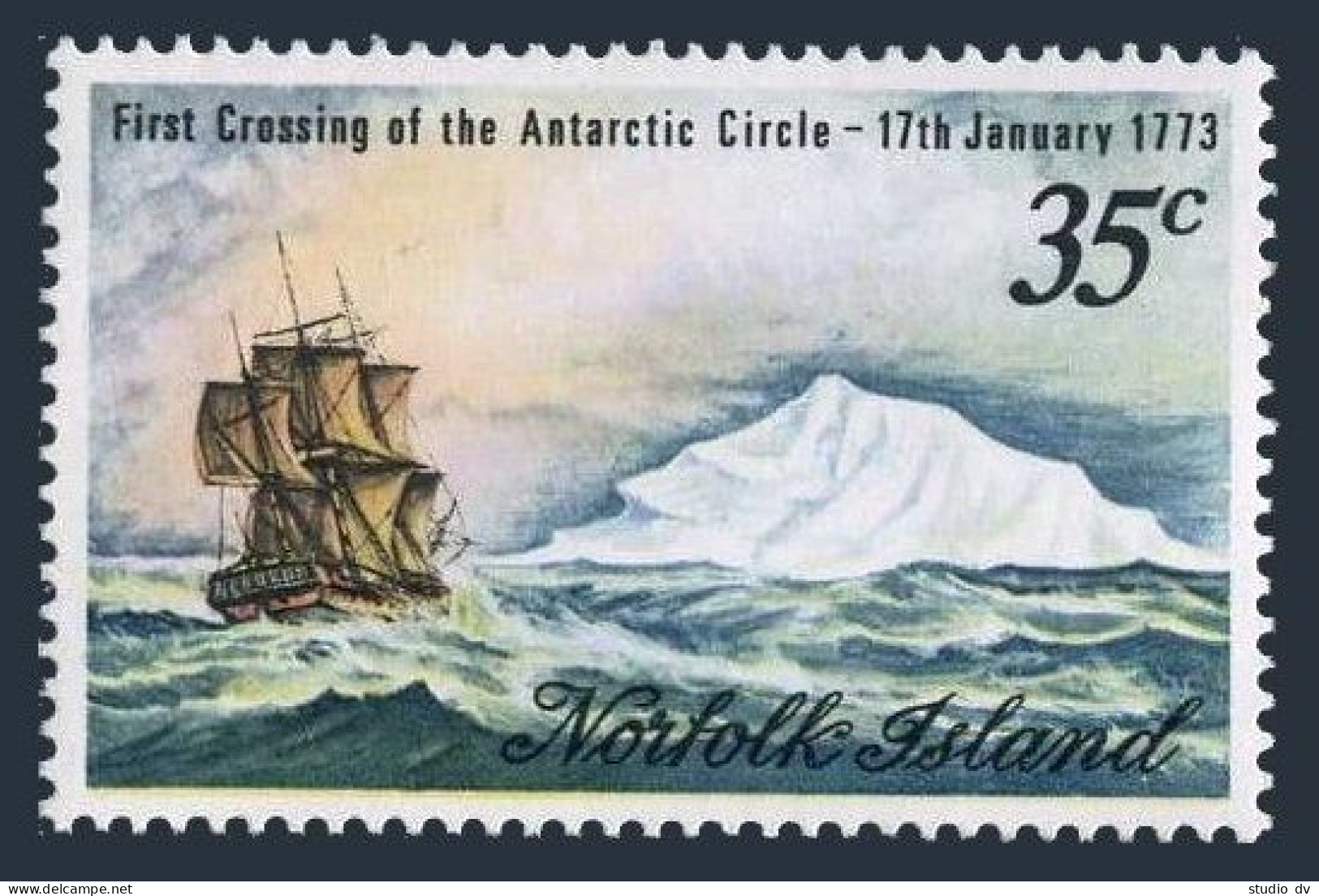 Norfolk 152, MNH. Mi 132. Crossing Of Antarctic Circle By Cook, 200th Ann. 1973. - Isola Norfolk