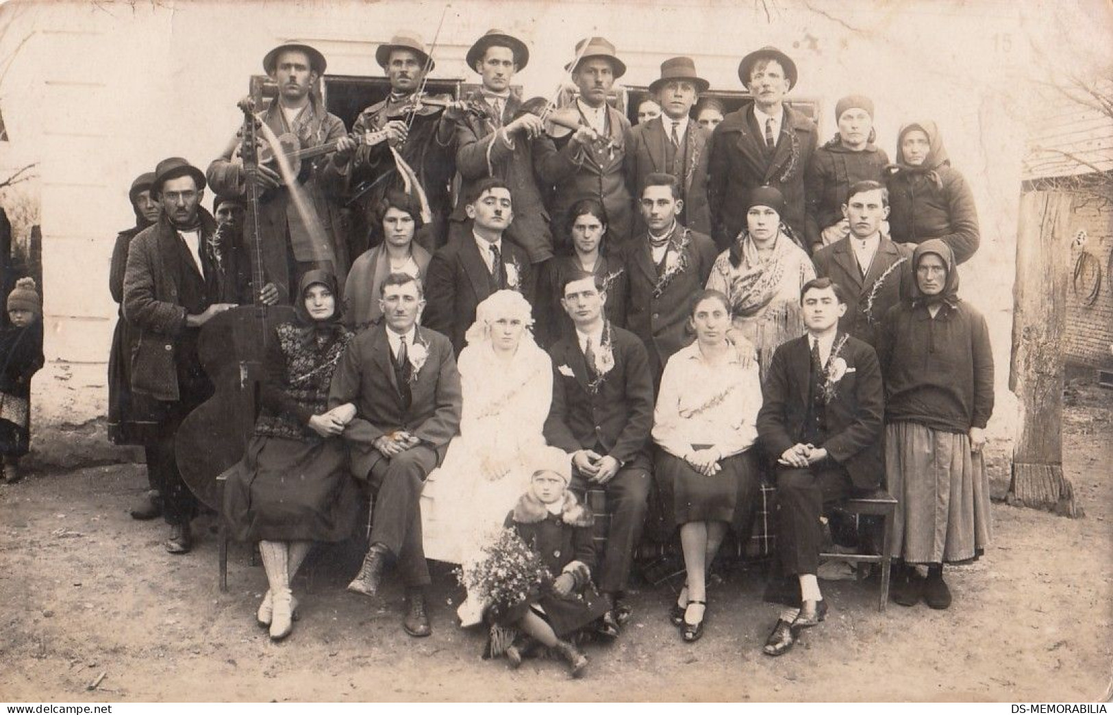 Bride & Groom , Wedding , Marriage , Mariage , Hochzeit Croatia Folklore Folk Music Gipsy ? Ca.1930 - Huwelijken