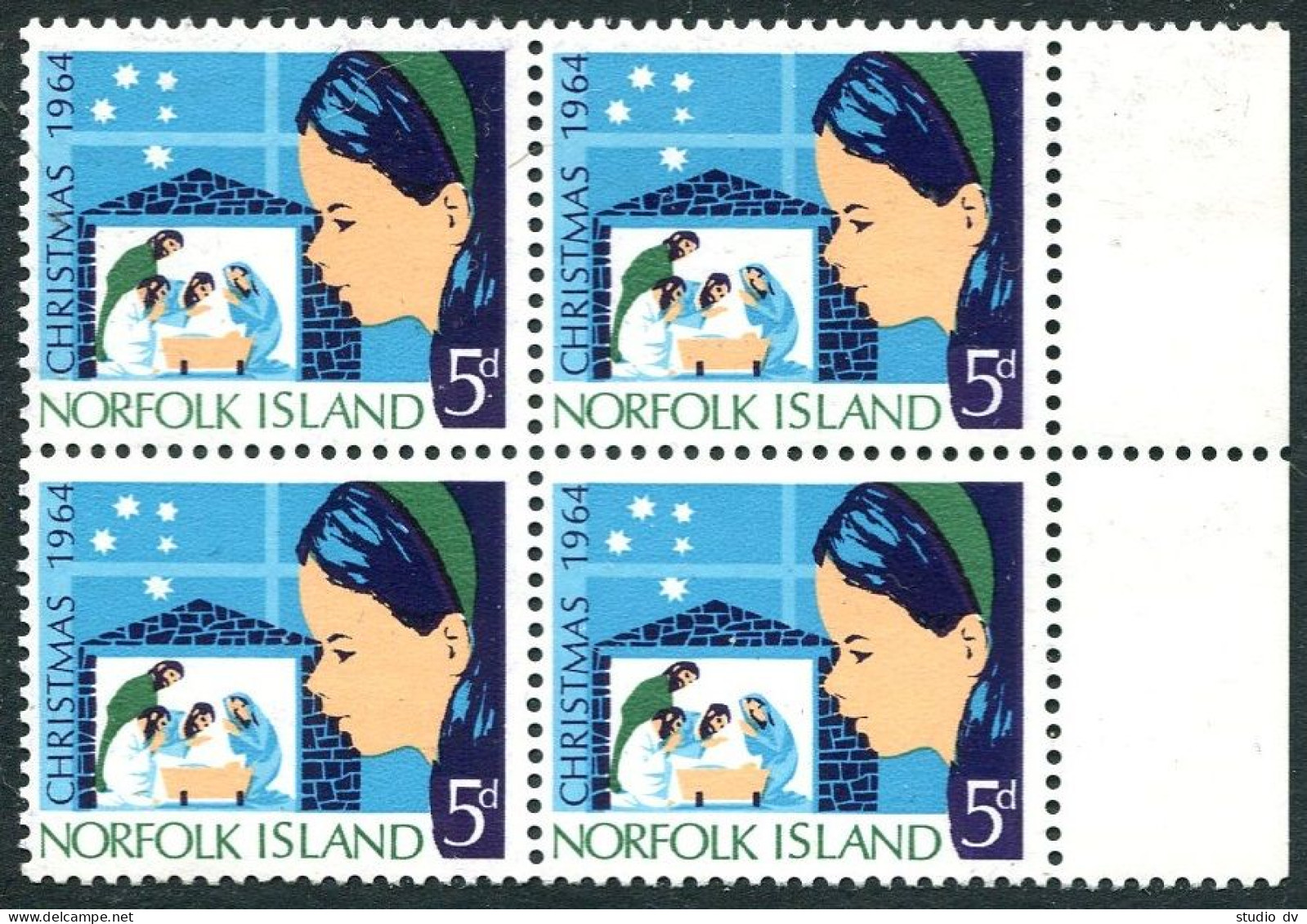 Norfolk 68 Block/4, MNH. Michel 59. Christmas 1964, Child. - Norfolk Island