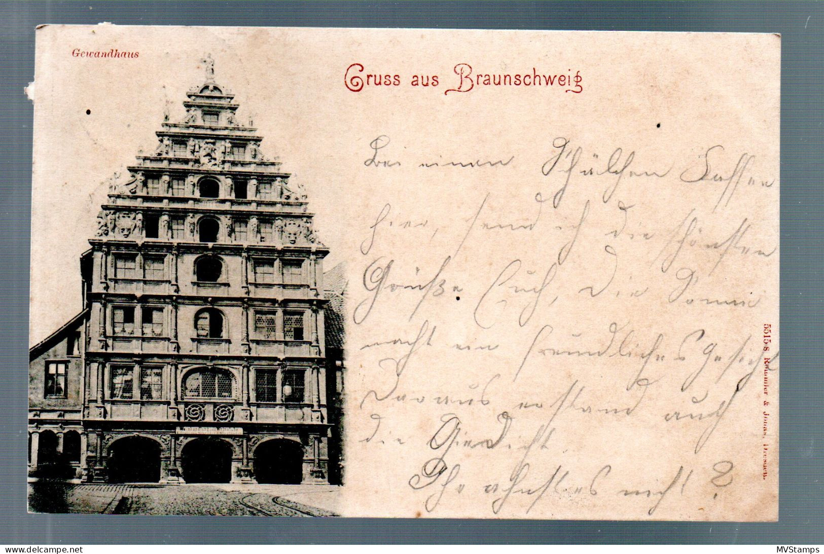 DR 1901 Postkarte Germania Luxus Gebraucht Bahnpost "Braunschweig-Harzburg" - Brieven En Documenten