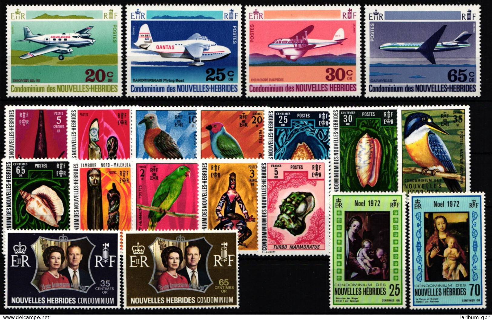 Neue Hebriden Jahrgang 1972 Postfrisch Franz. Ausgabe #NH387 - Vanuatu (1980-...)