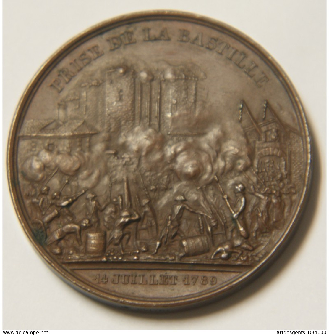 Médaille Prise De La BASTILLE Par ROGAT 1844 - Professionals/Firms