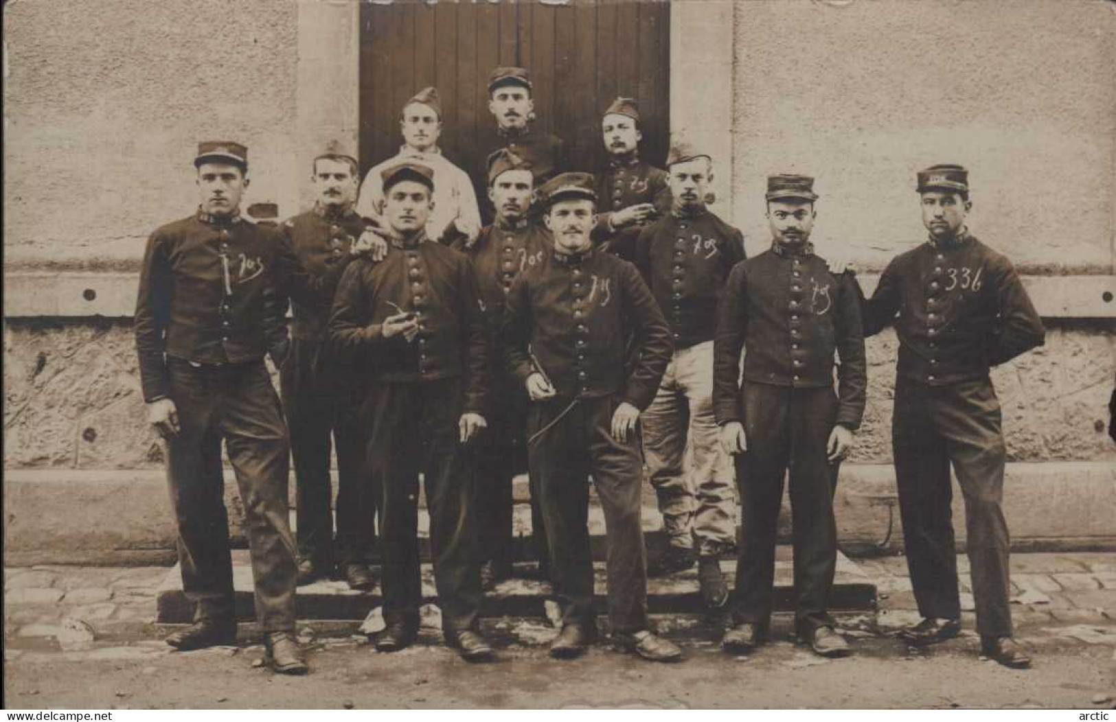 Photo Carte Groupe De Militaires à Bergerac Au 108me 11 Compagnie 3°Batillon Indiquant Le Nbre De Jours à Effectuer - Bergerac