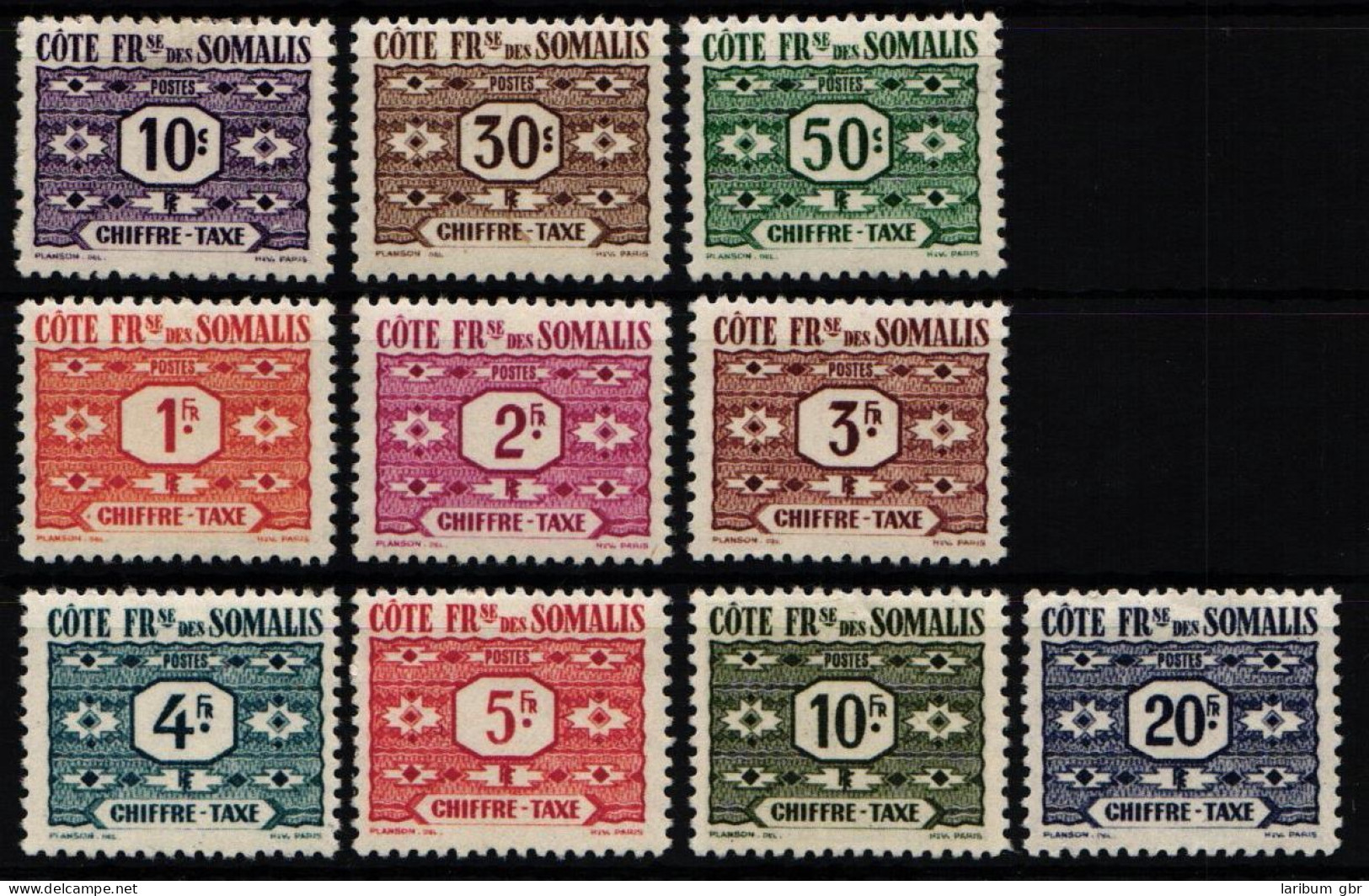Dschibuti Portomarken 44-53 Postfrisch Hauptwert #NH316 - Dschibuti (1977-...)