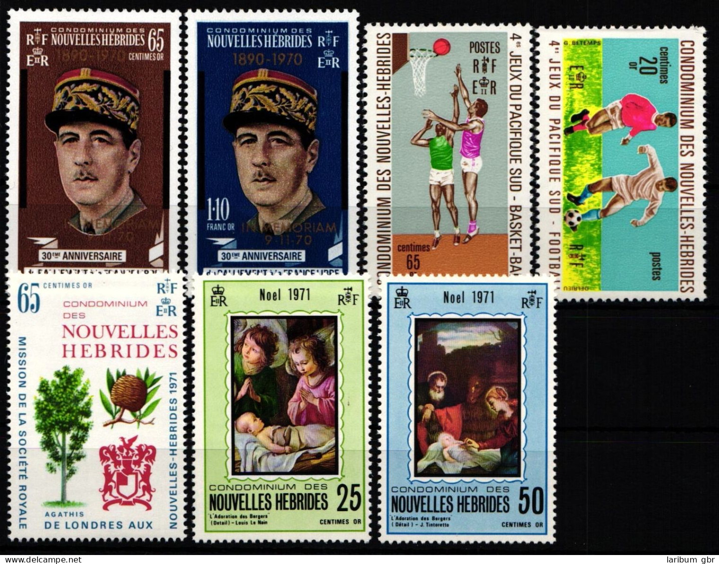 Neue Hebriden Jahrgang 1971 Postfrisch Franz. Ausgabe #NH386 - Vanuatu (1980-...)