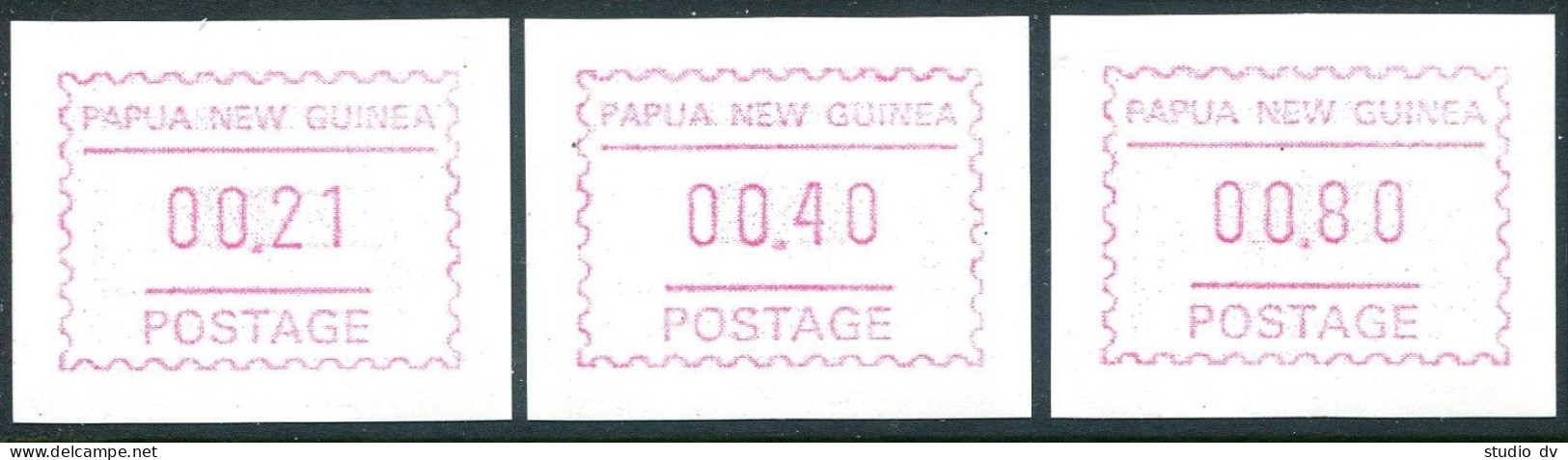 Papua New Guinea Automatic Stamps 1991 Year POSTAGE, MNH. Michel Auto 2. - Papouasie-Nouvelle-Guinée