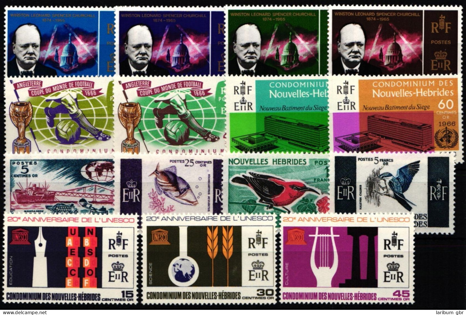 Neue Hebriden Jahrgang 1966 Postfrisch Franz. Ausgabe #NH381 - Vanuatu (1980-...)