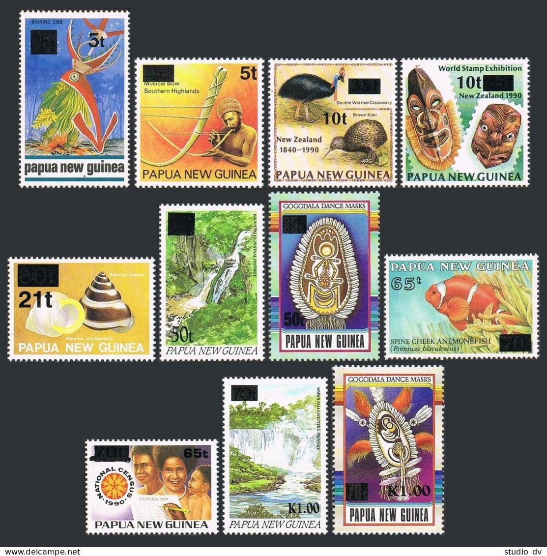 Papua New Guinea 860-871,MNH.Michel 714-724. New Value Surcharged,1994. - Papua New Guinea