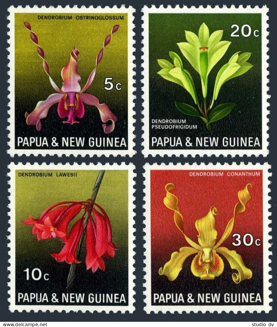 Papua New Guinea 287-290, Lightly Hinged. Michel 161-164. Orchids 1969. - Papúa Nueva Guinea