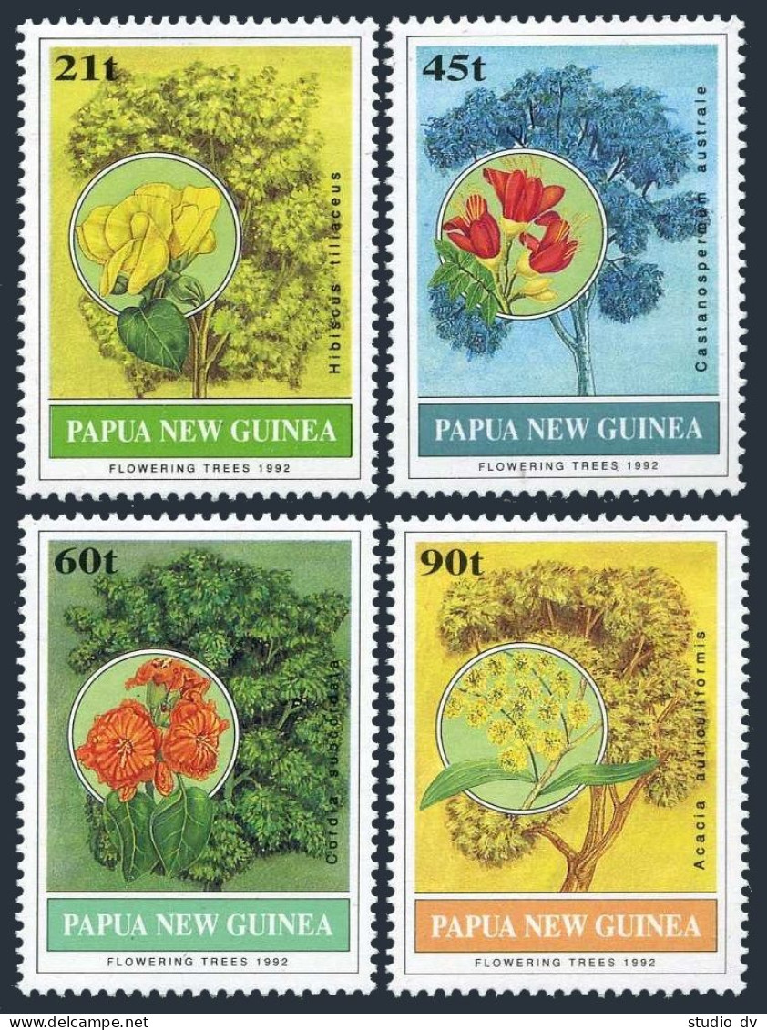 Papua New Guinea 794-797, MNH. Michel 668-671. Flowering Trees 1992. Hibiscus, - Papua-Neuguinea