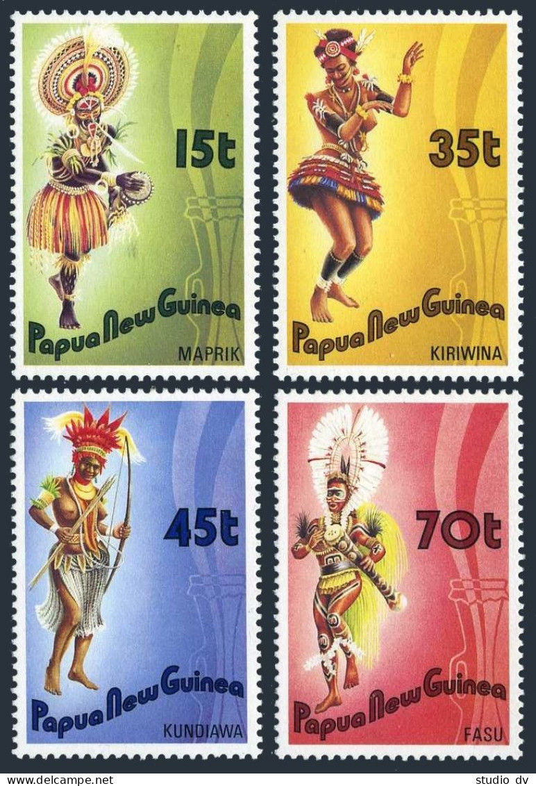 Papua New Guinea 655-658, MNH. Michel 535-538. Folk Dancers 1986. - Papouasie-Nouvelle-Guinée