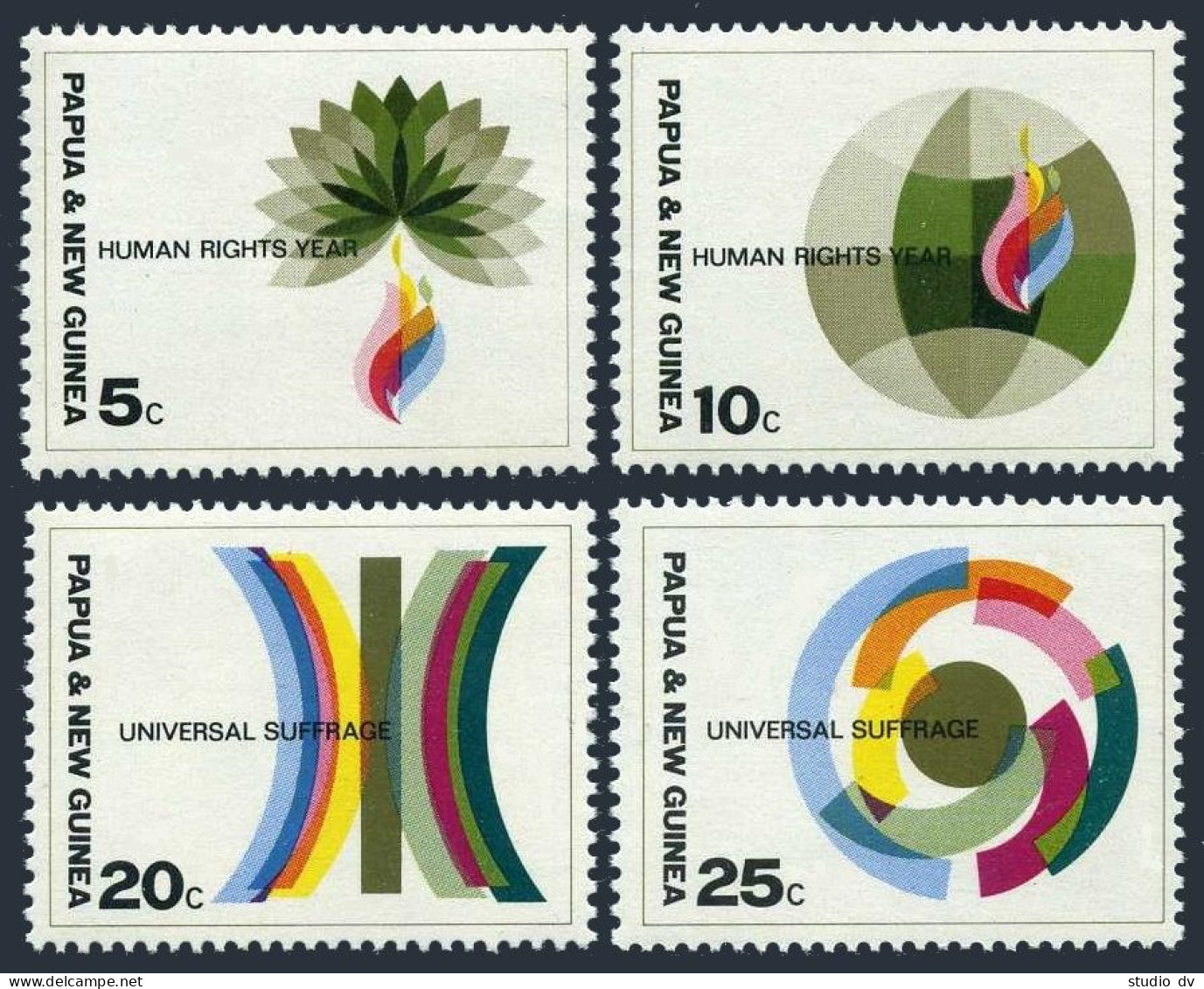 Papua New Guinea 261-264, MNH. Michel 135-138. Human Rights Year IHRY-1968. - Papua-Neuguinea