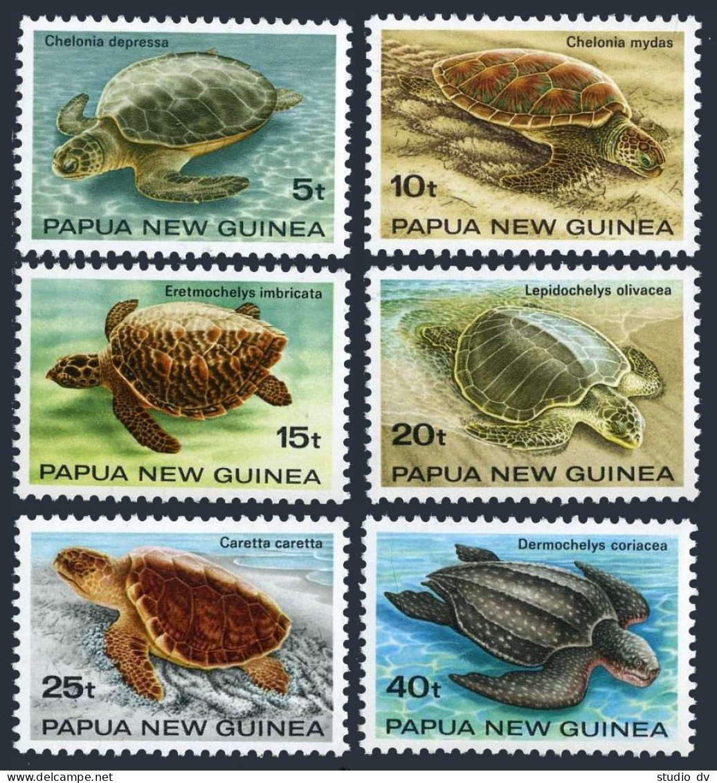 Papua New Guinea 592-597, MNH. Michel 467-472. Turtles 1984. - Papua Nuova Guinea