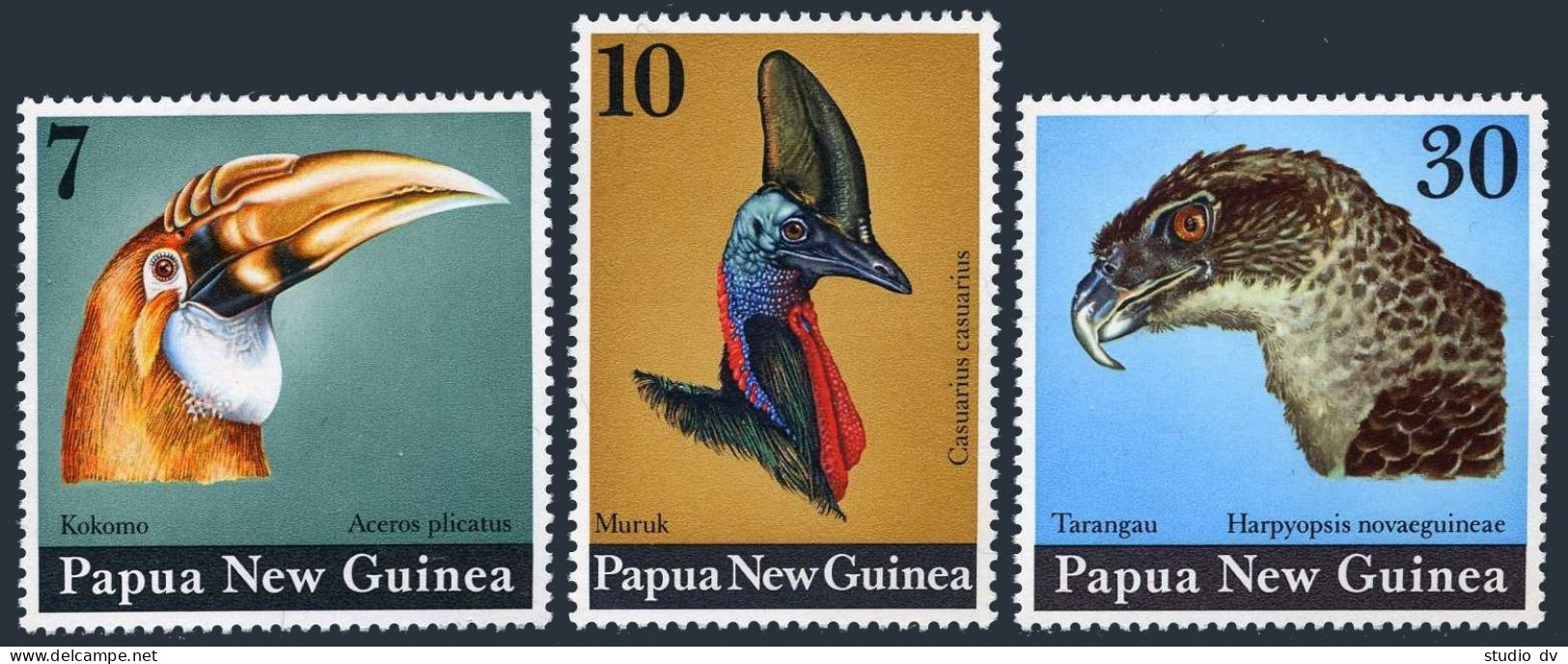 Papua New Guinea 399-401, MNH. Mi 271-274. Birds 1974. Muruk, Tarangau, Kokomo. - Papoea-Nieuw-Guinea