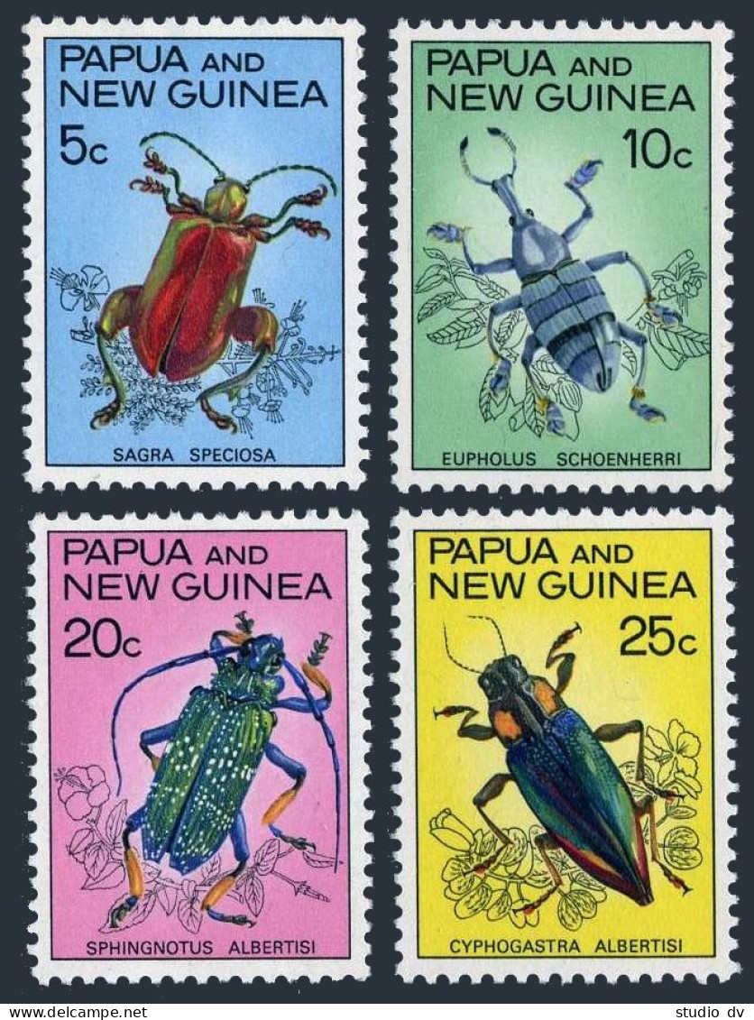 Papua New Guinea 237-240, MNH. Michel 111-114. Beetles 1967. - Papua-Neuguinea