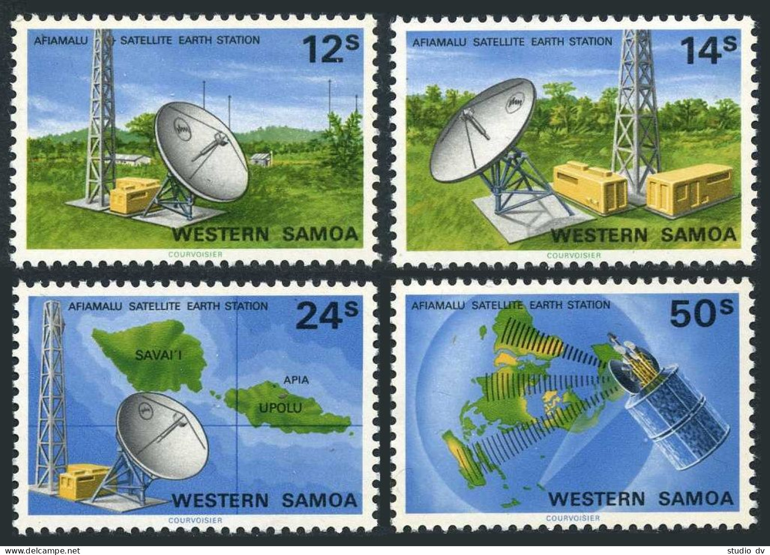 Samoa 534-537, MNH. Michel 437-440. SYDPEX-1980. Aflamalu Satellite Station. - Samoa