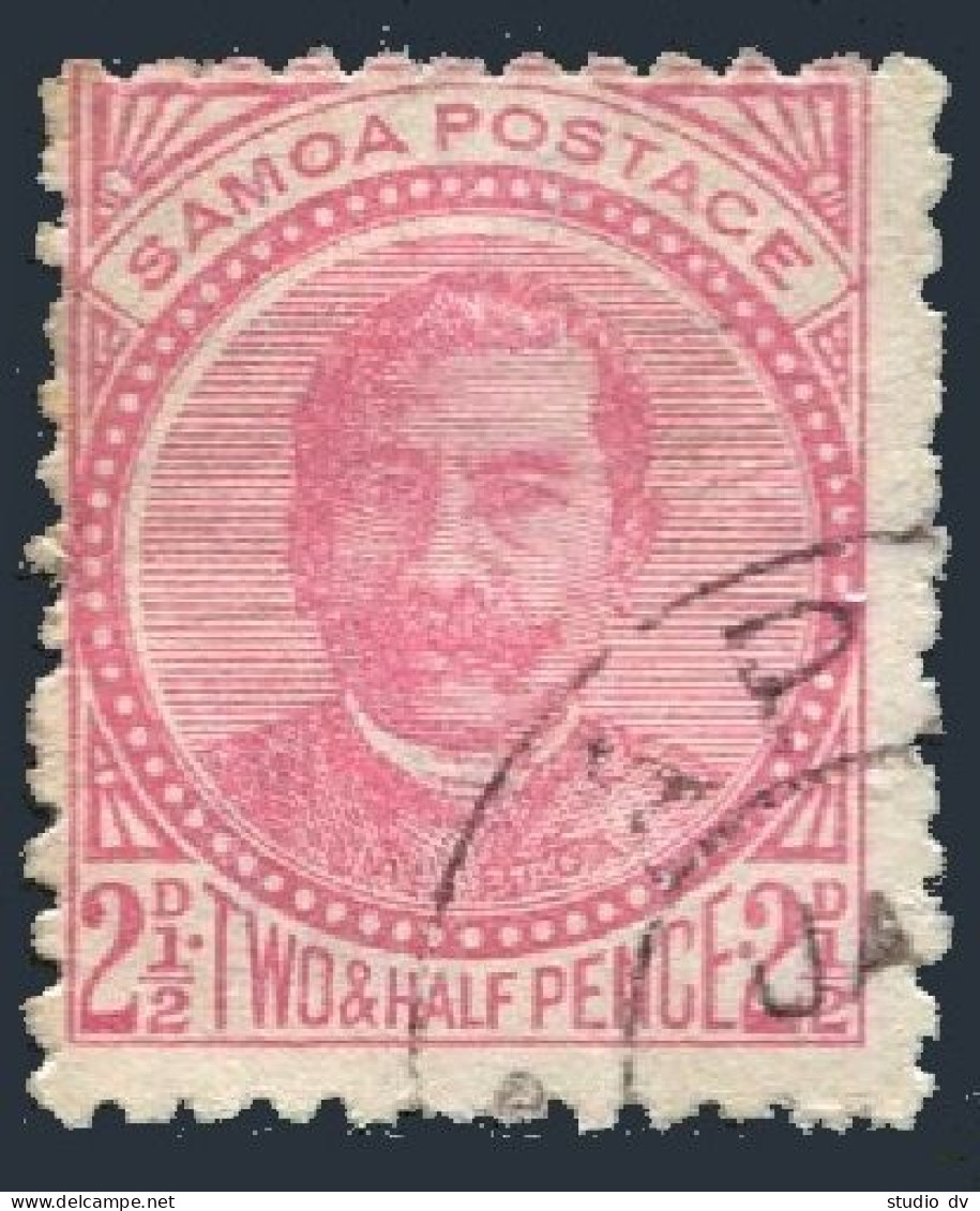 Samoa 14, Used. Michel 15. King Malietoa Laupepa, 1892. - Samoa (Staat)
