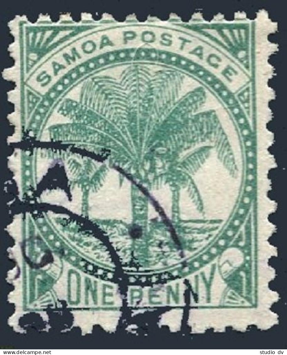 Samoa 11f, Used. Michel 9. Palms, 1897. - Samoa