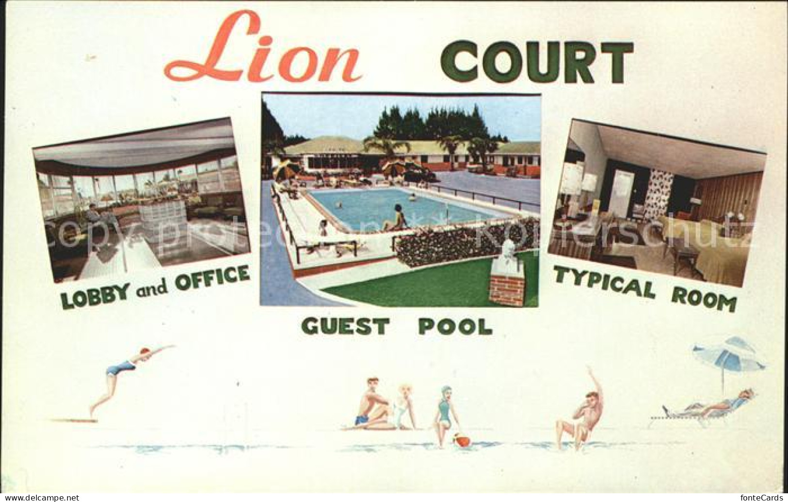 72060392 St_Augustine Lion Motor Court Lobby Office Swimming Pool - Autres & Non Classés