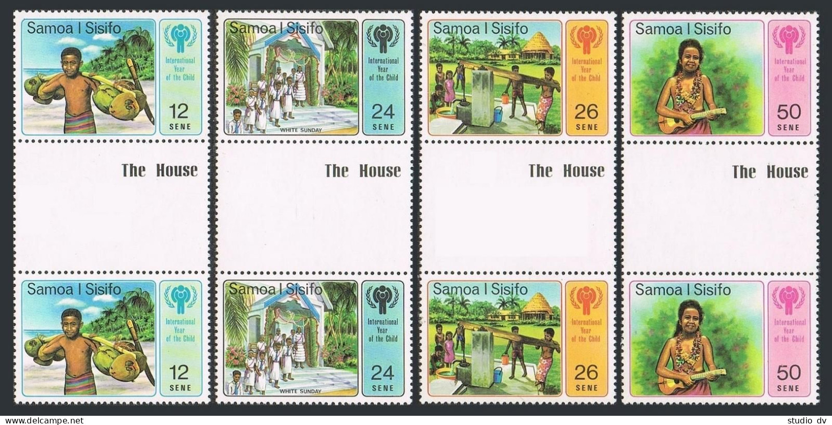 Samoa 499-502 Gutter, MNH. Michel 399-402. Year Of Child IYC-1979. Coconut. - Samoa (Staat)