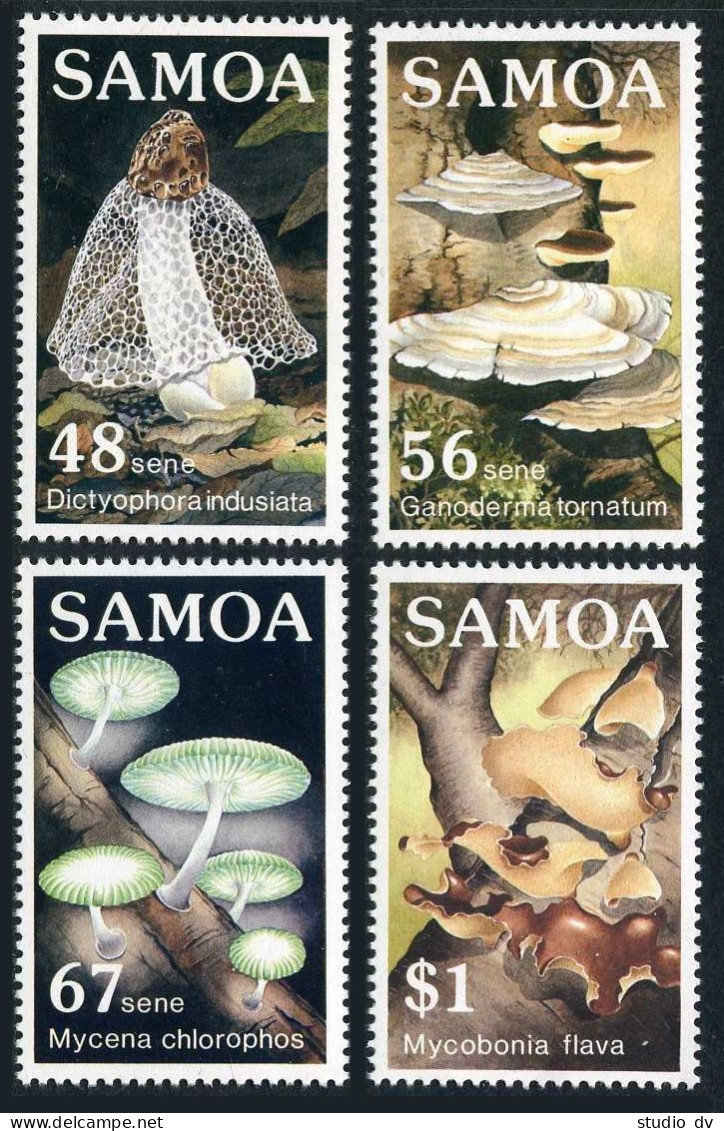 Samoa 645-648, MNH. Michel 561-564. Fungi - Mushrooms, 1985. - Samoa