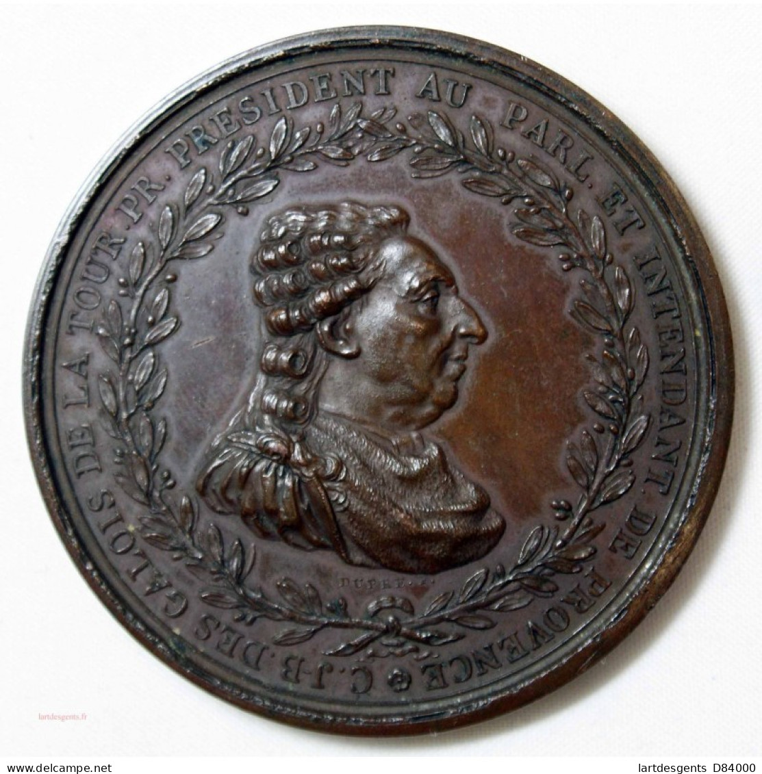 Médaille Charles Jean Batisde DES GALOIS De La Tour De GLENÉ 1788 - Professionnels / De Société