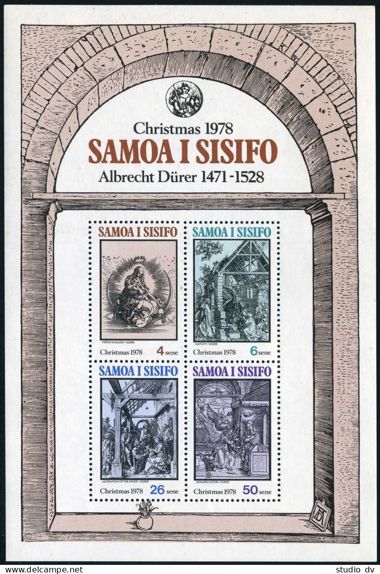 Samoa 495-498, 498a, MNH. Mi 395-398, Bl.17. Albrecht Durer-450. Christmas 1978. - Samoa (Staat)