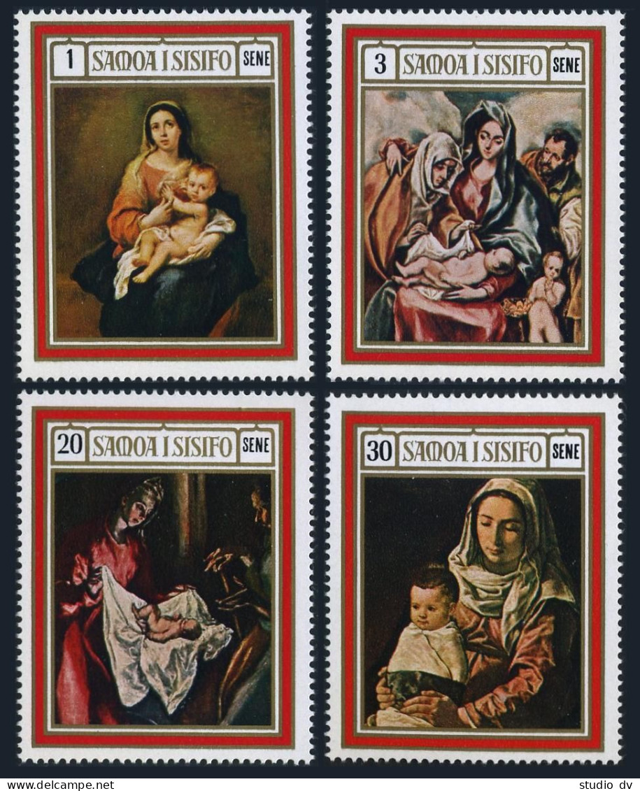 Samoa 317-320, MNH. Michel 206-209. Christmas 1969. El Greco, Murillo,Velazquez. - Samoa