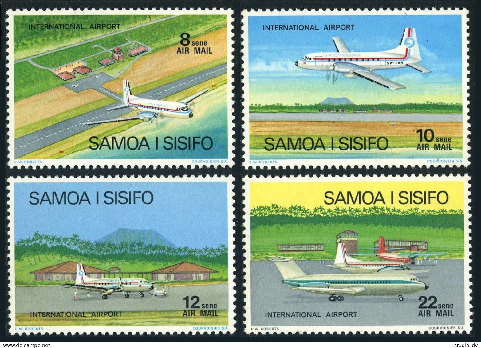 Samoa C7-C10, MNH. Mi 280-283. Faleolo Airport,1973. Planes: Hawker Siddeley,BAC - Samoa