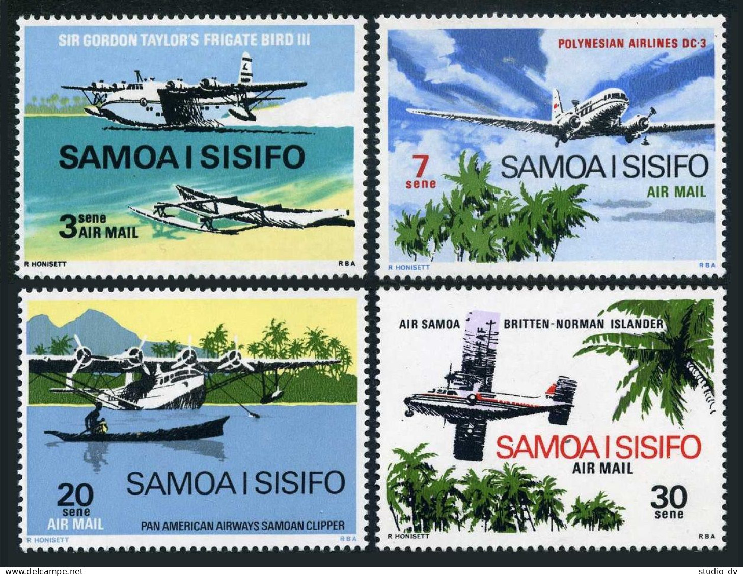 Samoa C3-C6, MNH. Michel 218-221. Airplanes, G.Taylor's Bermuda Flight, 1970. - Samoa (Staat)