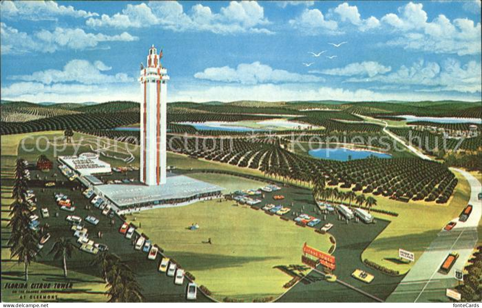 72060384 Clermont_Florida Citrus Observation Tower Illustration - Andere & Zonder Classificatie