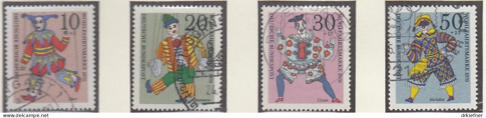 BRD  650-653, Gestempelt, Wohlfahrt: Marionetten, 1970 - Oblitérés