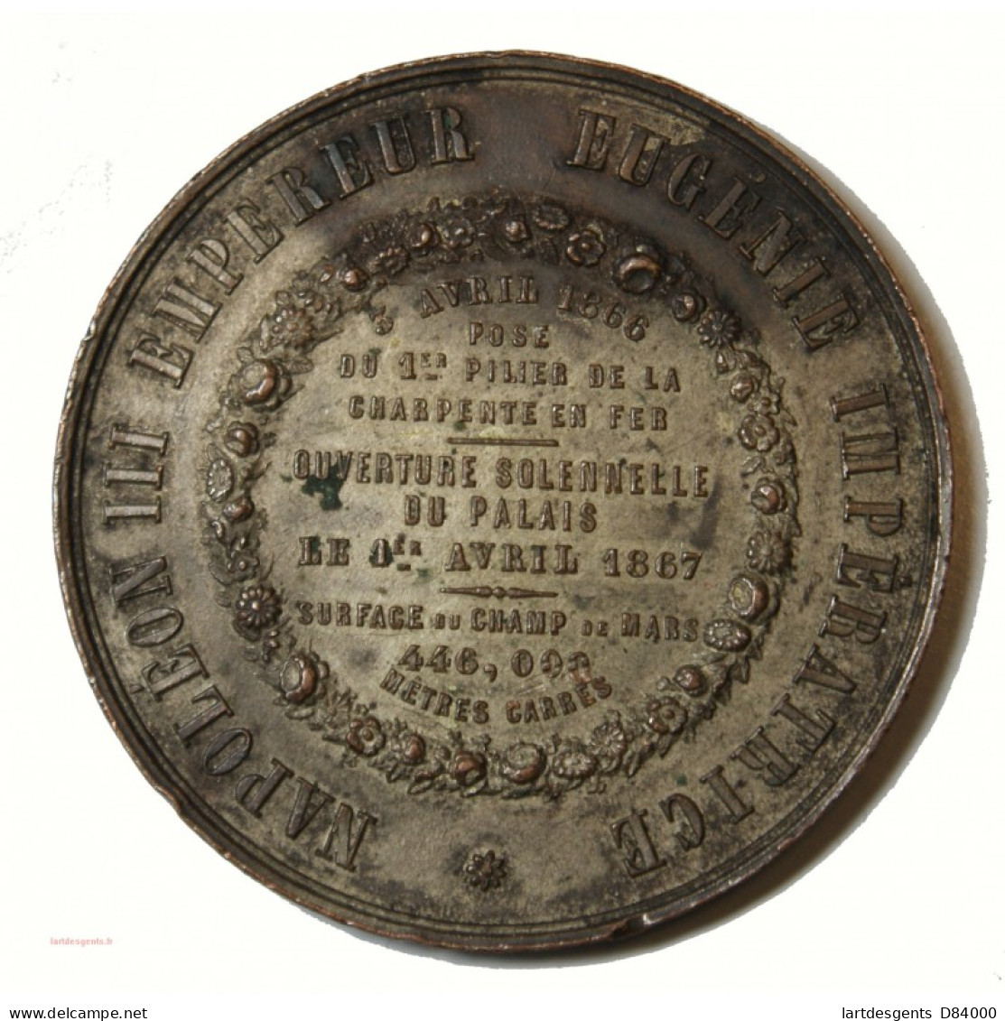 Médaille ETAIN : Exposition Universelle De 1867 Champs De Mars - Professionals / Firms