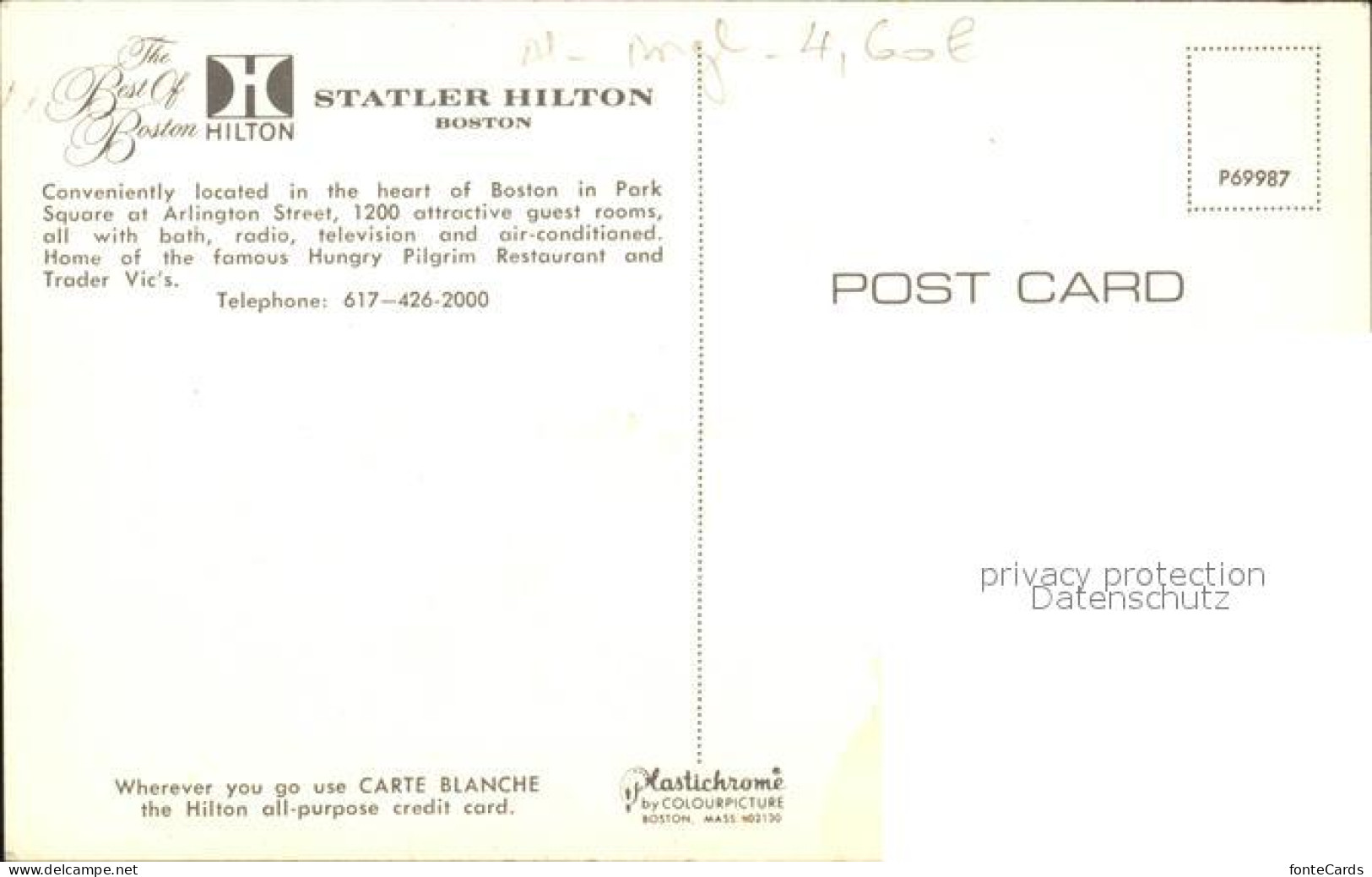 72059431 Boston_Massachusetts Statler Hilton Hotel - Other & Unclassified