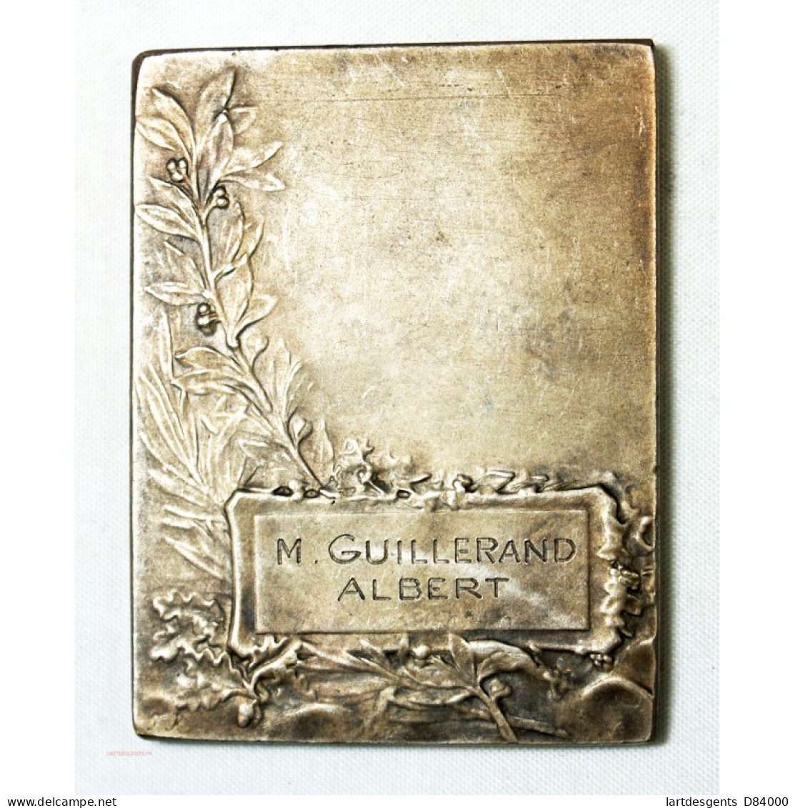 Médaille Plaque  Bronze Argenté Attribué, Par RASUMNY - Profesionales / De Sociedad