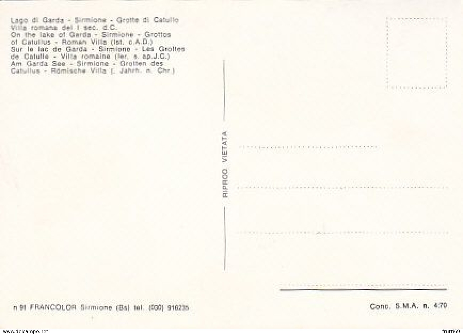 AK 211412 ITALY - Lago Di Garda - Sirmione - Grotte Di Catullo - Altri & Non Classificati