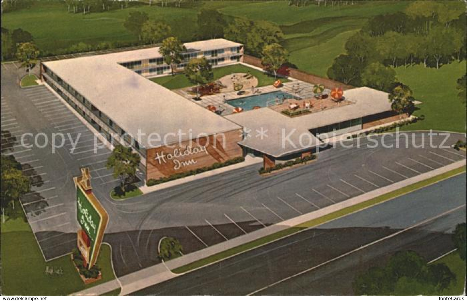 72059416 New_York_City Holiday Inn Motel Aerial View - Andere & Zonder Classificatie