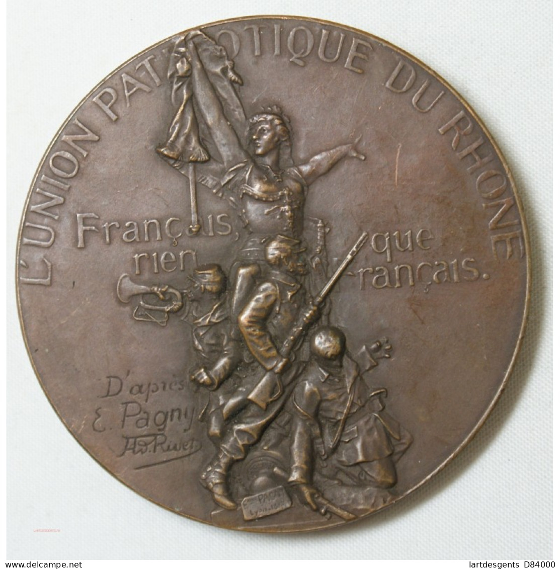 Médaille Union Patriotique Du RHÔNE D'après Pagny/Rivet (1888) - Firma's