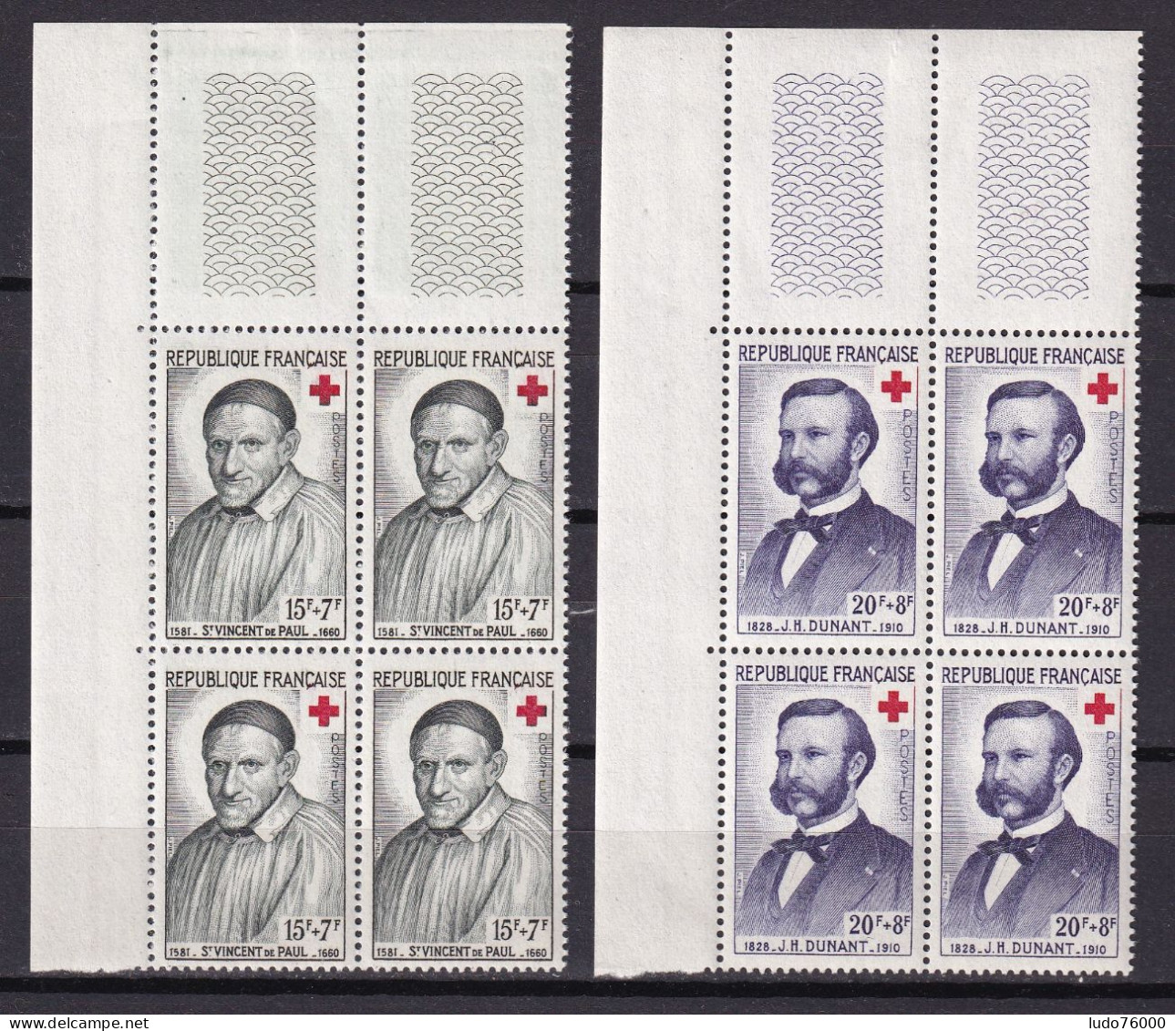 D 812 / LOT N° 1187/1188 BLOC DE 4 NEUF** COTE 16.80€ - Collections