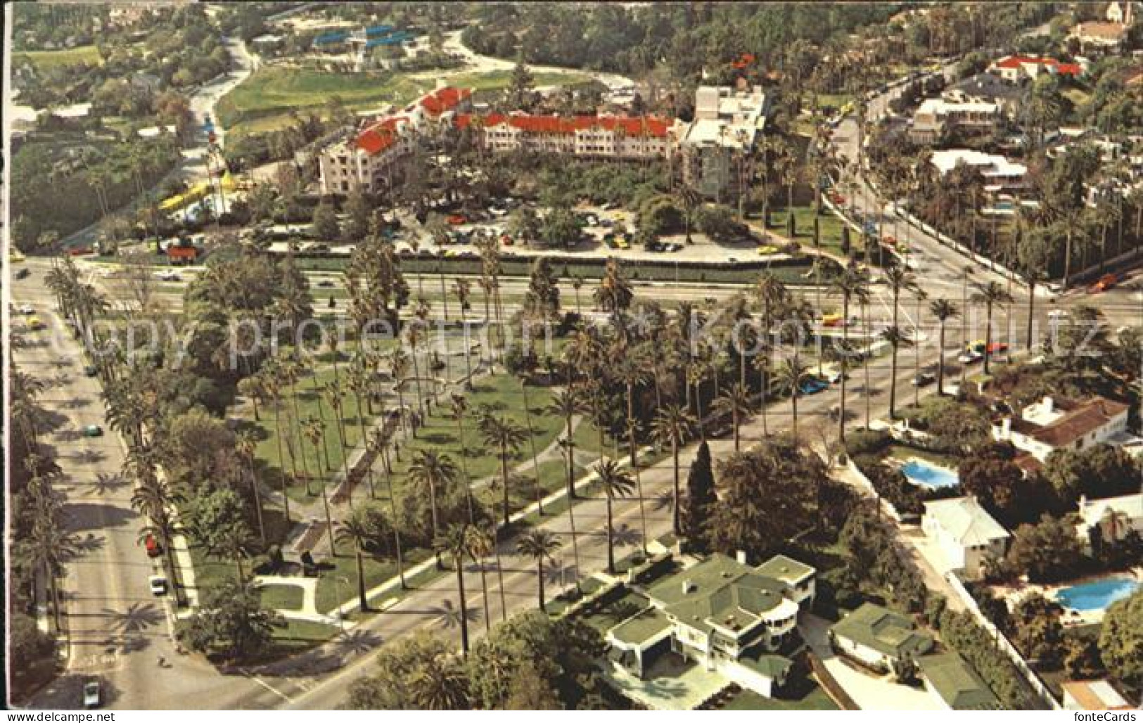 72059405 Beverly_Hills_California Birds Eye View Beverly Hills Hotel Polo Lounge - Andere & Zonder Classificatie