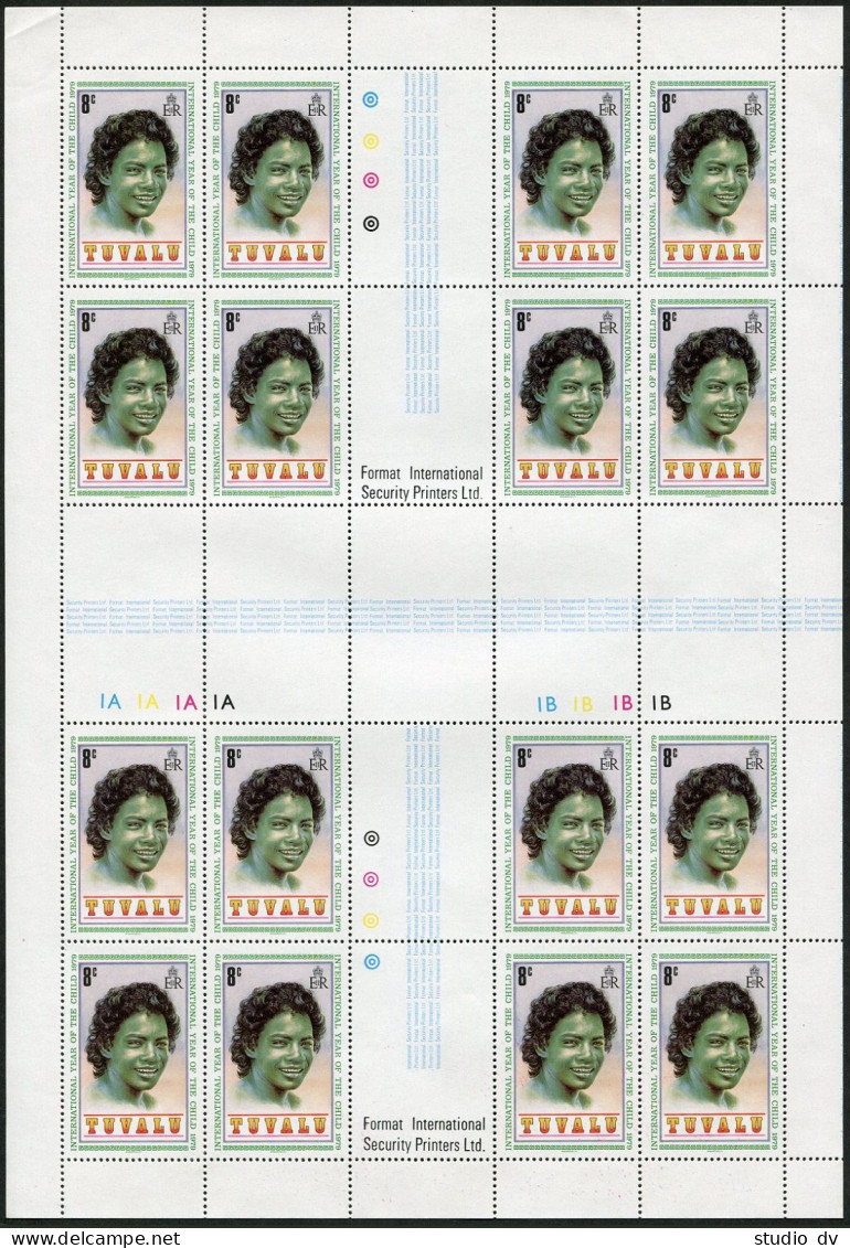 Tuvalu 125-128 Sheets/16,MNH.Mi 112-115 Bogens. Year Of Child IYC-1979. - Tuvalu