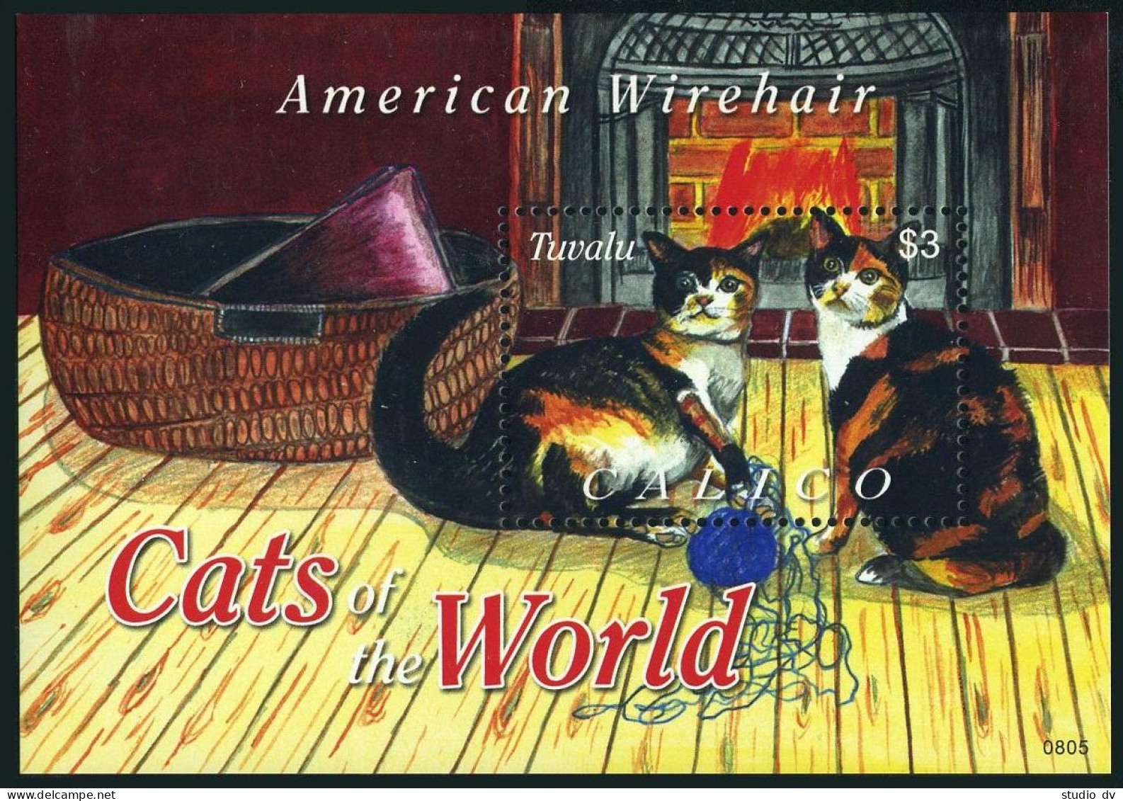 Tuvalu 1066 Sheet, MNH. Cats 2006. American Wirehair. - Tuvalu