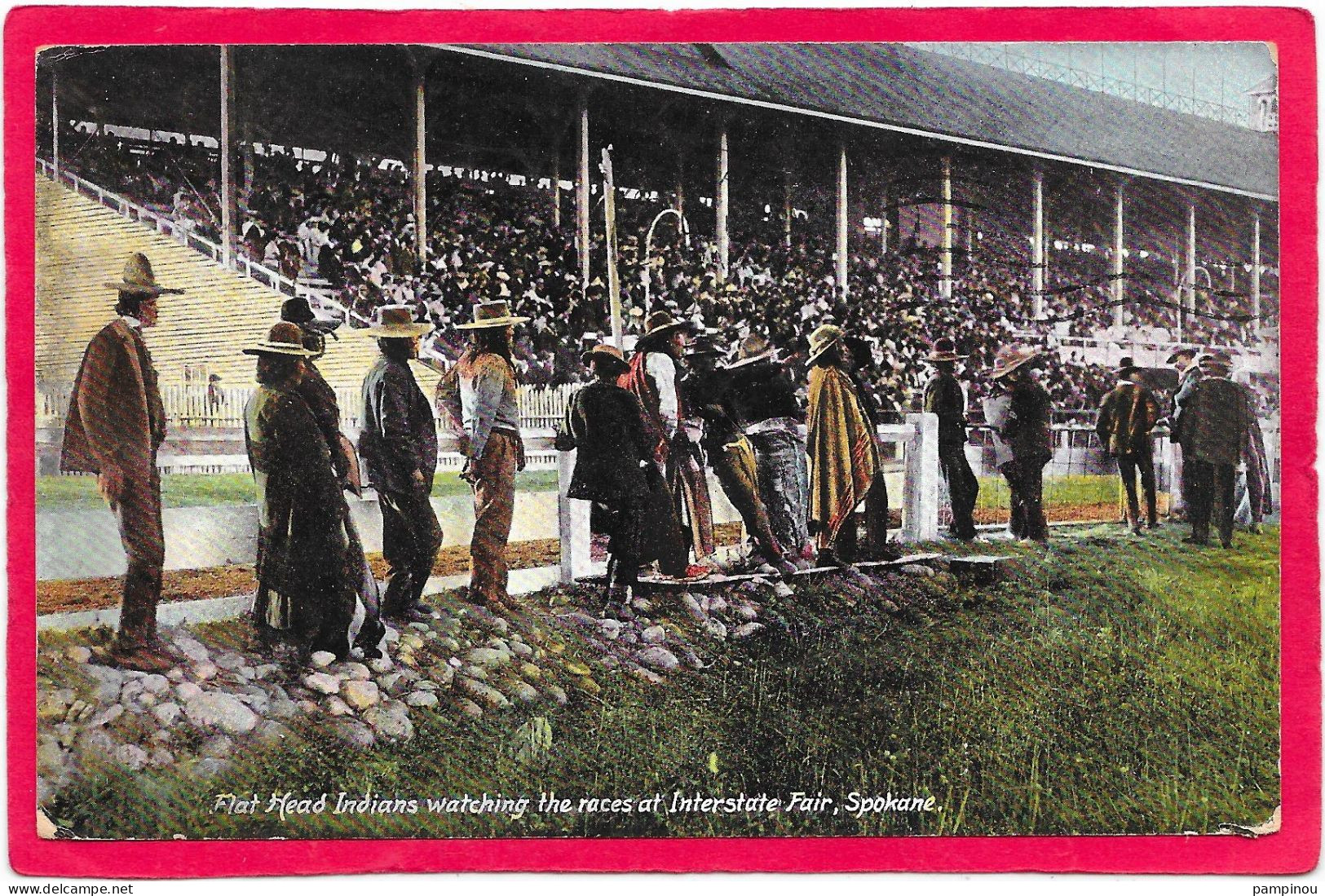 INDIENS - Flat Head Indians Watching The Races At Interstate Fair,spokabe - Indios De América Del Norte