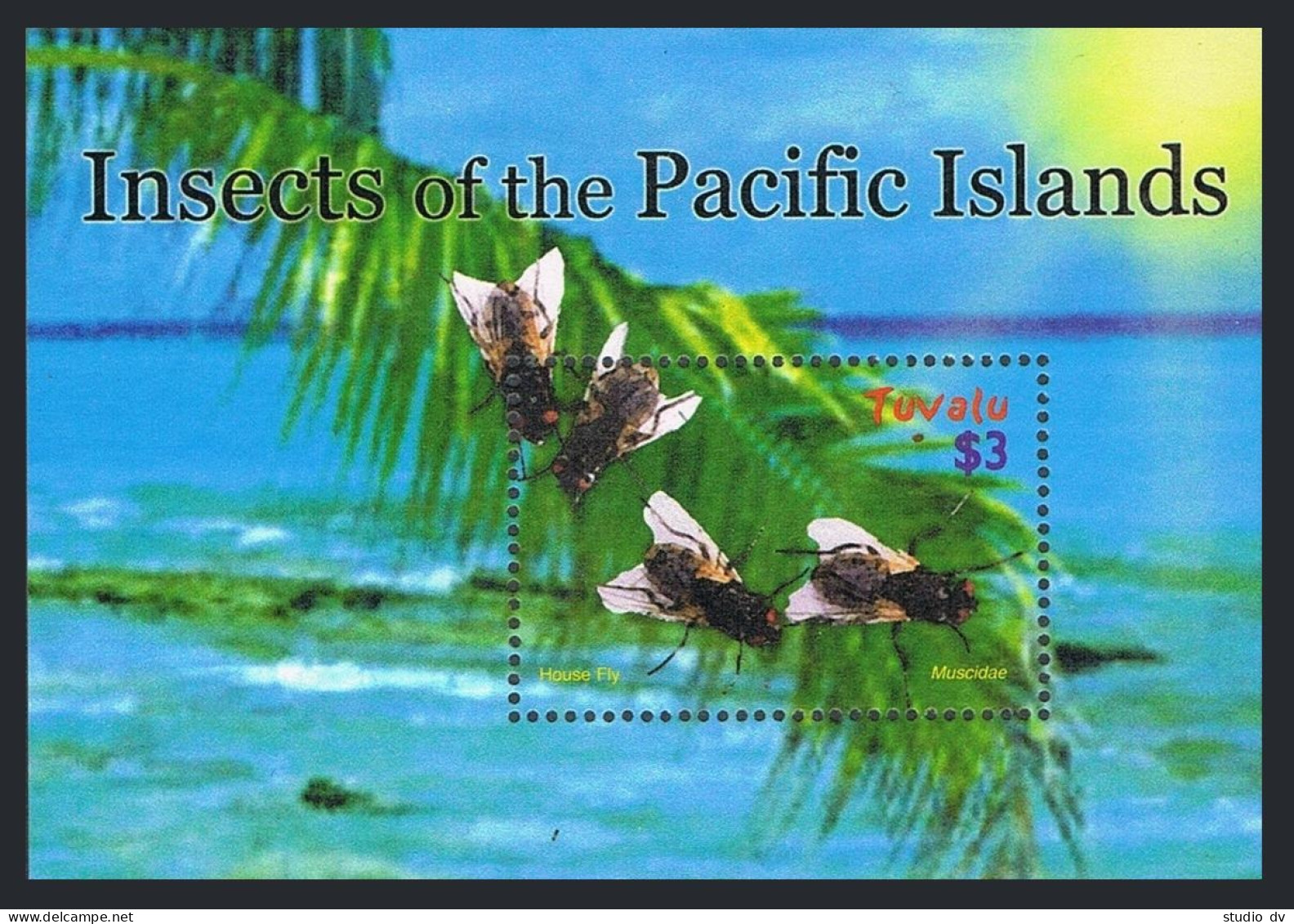 Tuvalu 970 Sheet, MNH. Insects 2005. House Fly. - Tuvalu