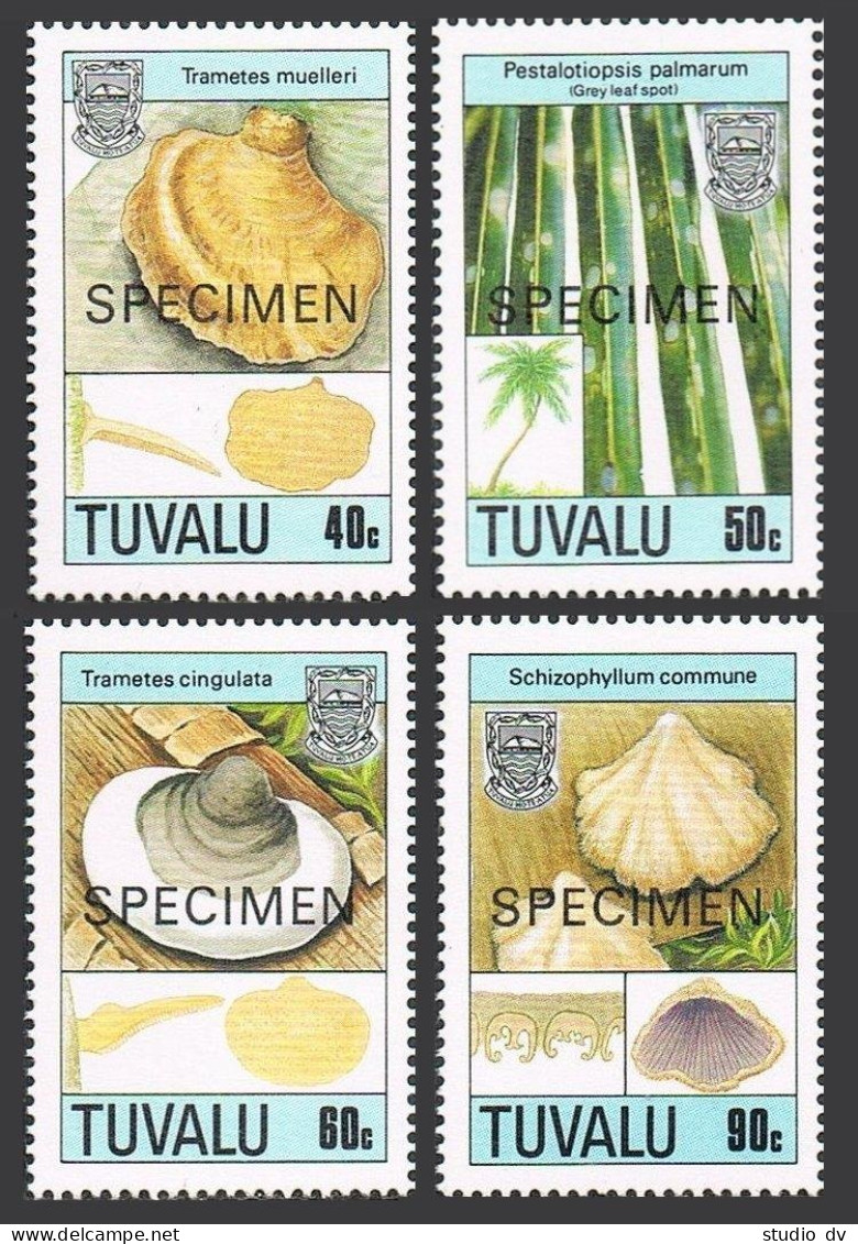 Tuvalu 520-523 SPECIMEN, MNH. Michel 541-544. Fungi-Mushrooms 1989. - Tuvalu