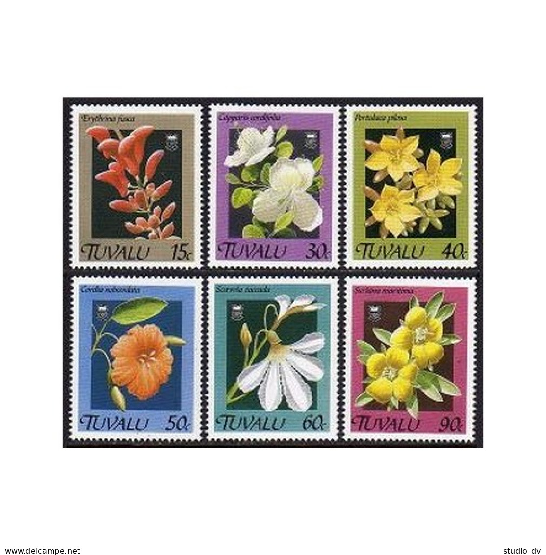 Tuvalu 549-554, MNH. Michel 570-575. Flowers 1990. - Tuvalu (fr. Elliceinseln)
