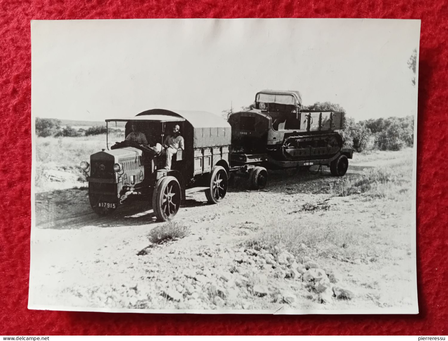 CAMION AUTO CHENILLE MILITAIRE PHOTO 11.5 X 8.5 CM - Cars